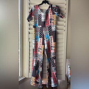 Colorful Patchwork Jumpsuit L/xl